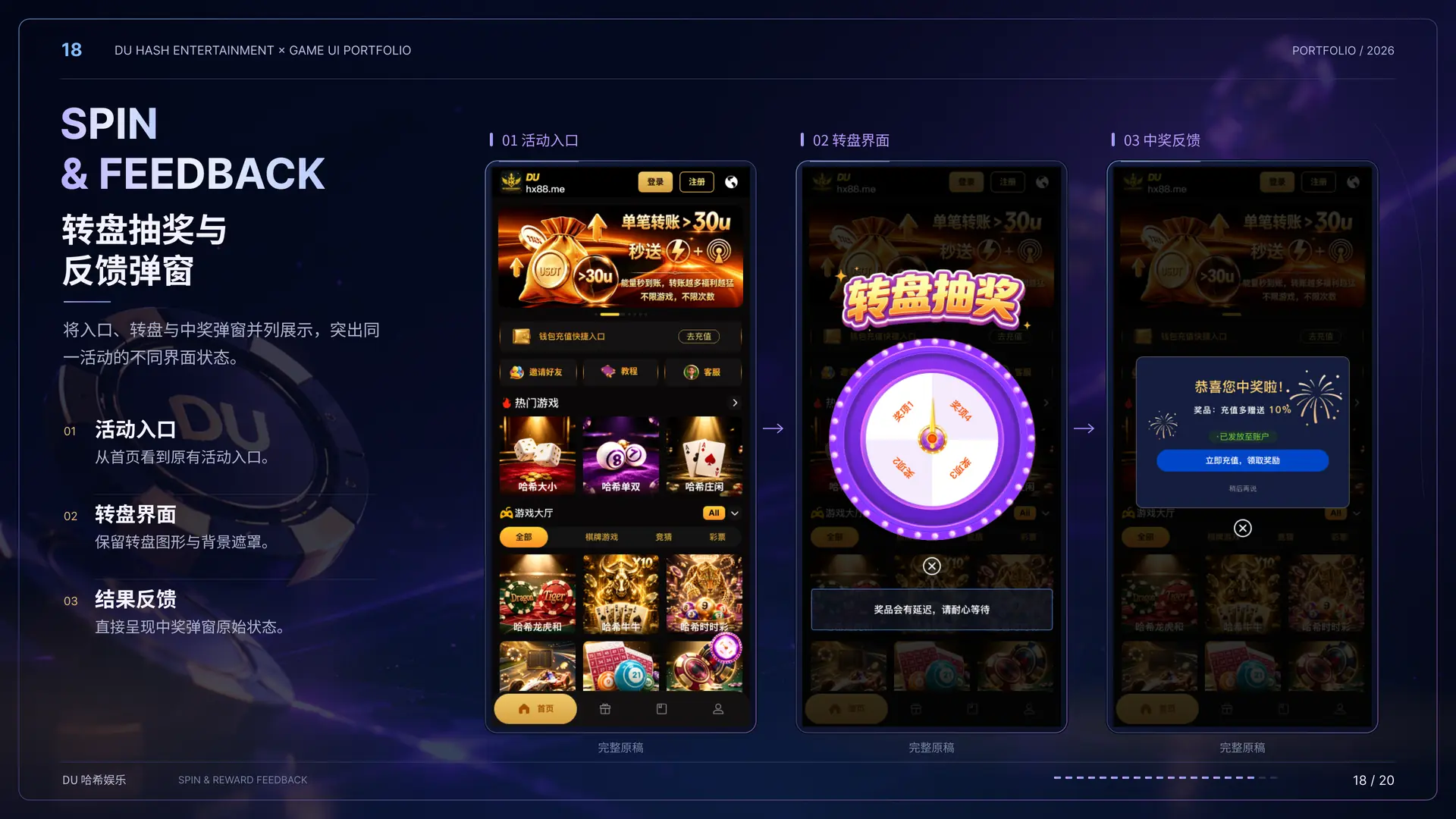 转盘抽奖与反馈弹窗