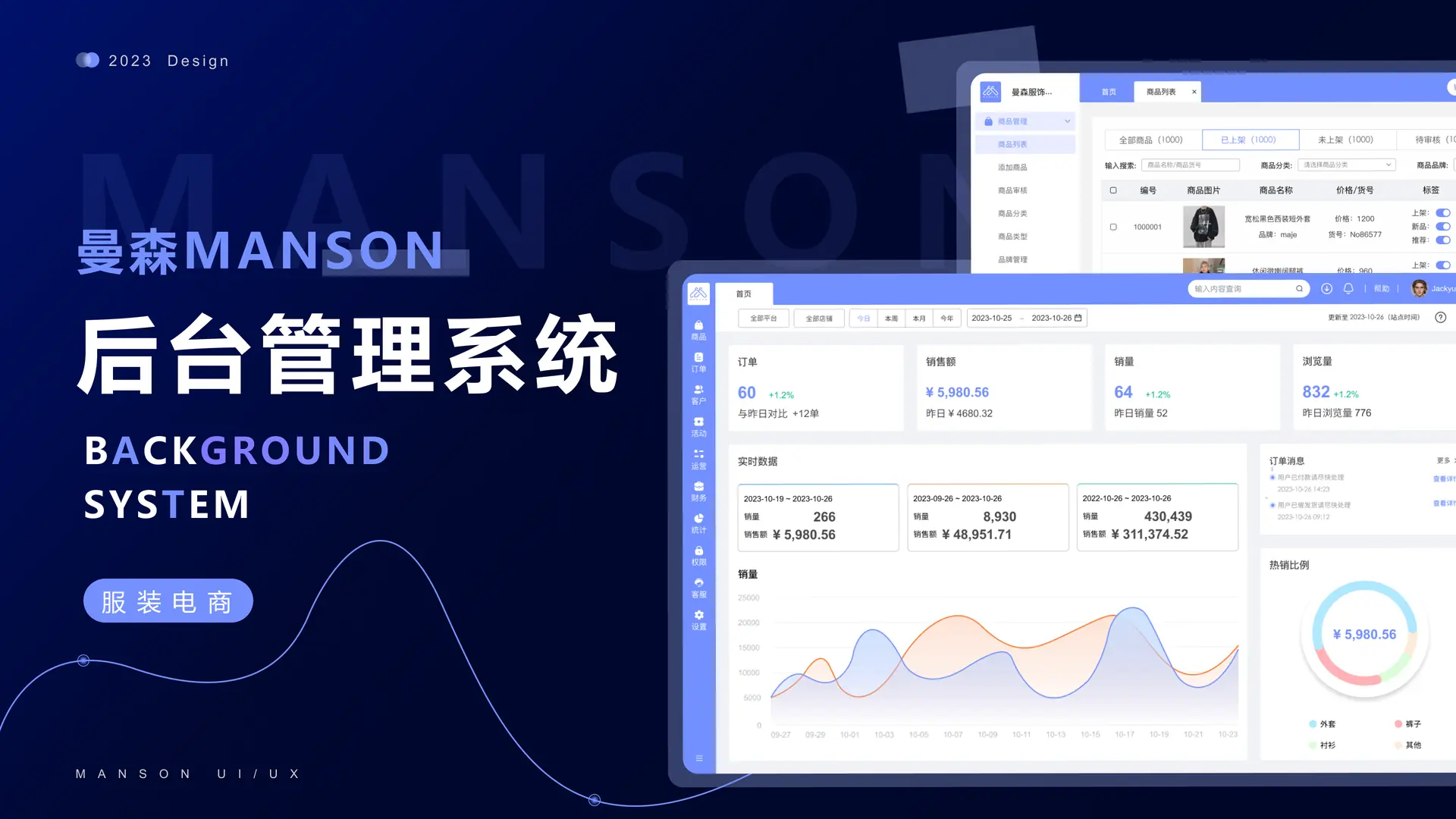曼森 OA 后台管理系统作品集封面